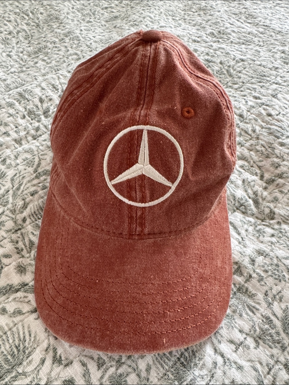 Mercedes-Benz Embroidered Logo Baseball Cap - Rust